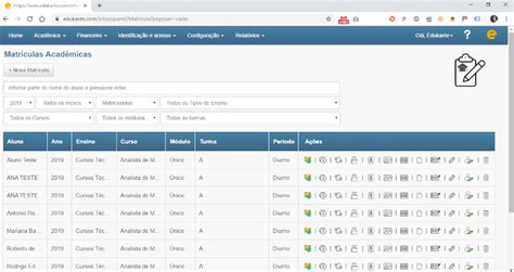 Controle Acadêmico Online .
